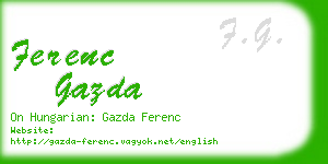 ferenc gazda business card